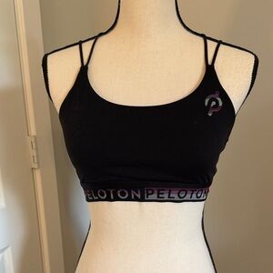 Peloton Black and Purple Strappy Sports Bra​